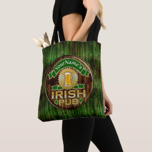 Tote Bag Jour de la Saint Patrick irlandais de signe de Pub