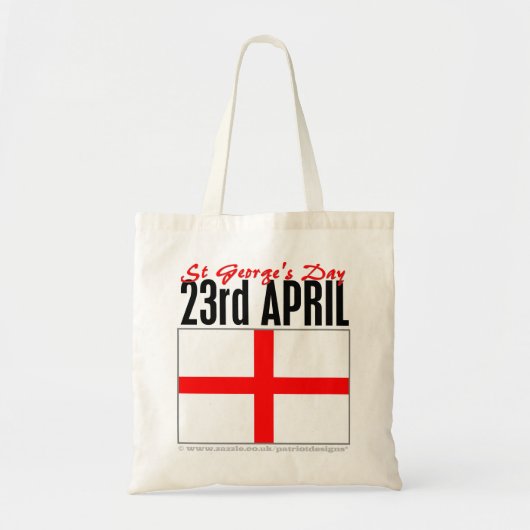 Tote Bag Jour de l'Angleterre, St George (Devant)