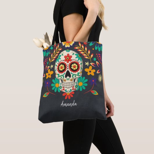 Tote Bag Jour de l'Halloween mort Personnaliser le crâne de (De près)