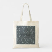 Tote Bag Jour de pluie mignon Personnalisé gris foncé (Dos)