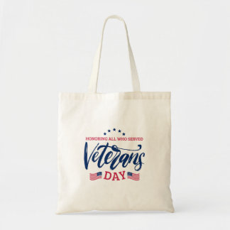 Tote Bag Jour des anciens combattants - Honorer tous ceux q