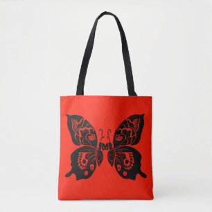 Tote Bag Jour des papillons morts Woodcut 4