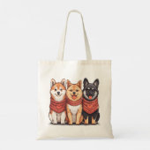 Tote Bag Jour des Valentines Chiens Shiba Inu (Dos)