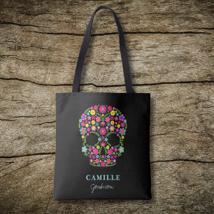 Tote Bag Jour du crâne de la fête de l'halloween mort