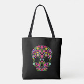 Tote Bag Jour du crâne de la fête de l'halloween mort (Dos)