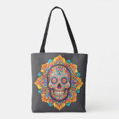 Tote Bag Jour du crâne de sucre mort (Dos)