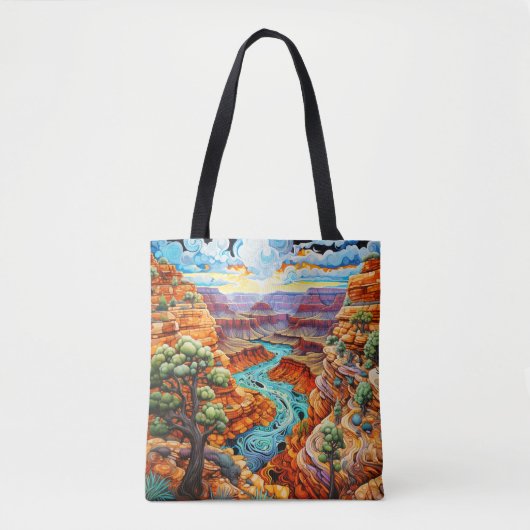 Tote Bag Jour ensoleillé Dans Un Canyon Désert (Devant)