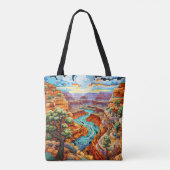 Tote Bag Jour ensoleillé Dans Un Canyon Désert (Dos)