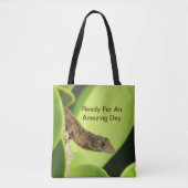 Tote Bag Jour Extraordinaire Tropical Brown Gecko Positivit (Devant)