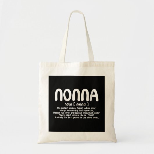 Tote Bag Jour Fête Fête Fille Nonna Tee Avec Définition Non (Devant)