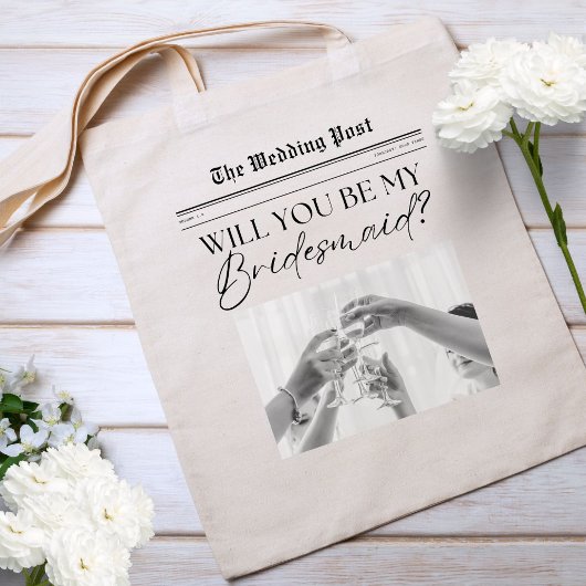 Tote Bag Journal de la proposition de Bridesmaid