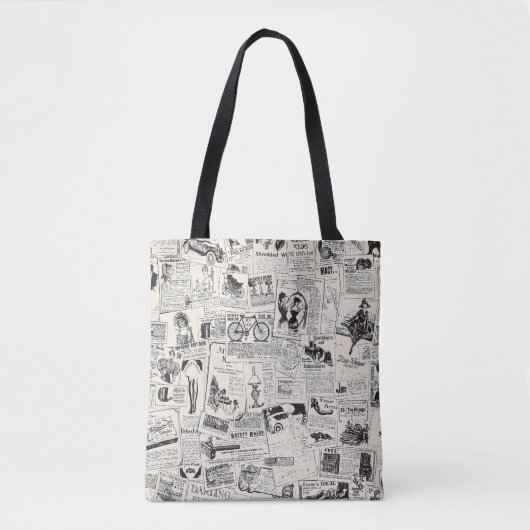 Tote Bag Journal vintage (Devant)