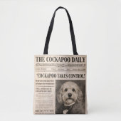 Tote Bag Journal Vintage Cockapoo  (Devant)