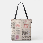 Tote Bag Journal vintage romantique (Dos)