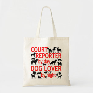 Tote Bag Journaliste de la cour Amoureux des chiens