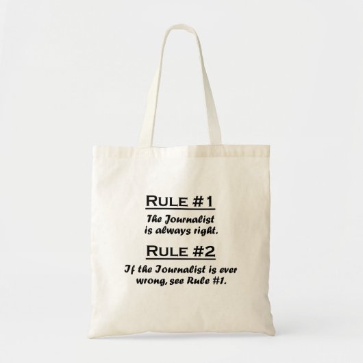 Tote Bag Journaliste de règle (Devant)