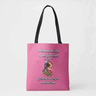 Tote Bag Journée internationale de la Fille. Amusez-vous