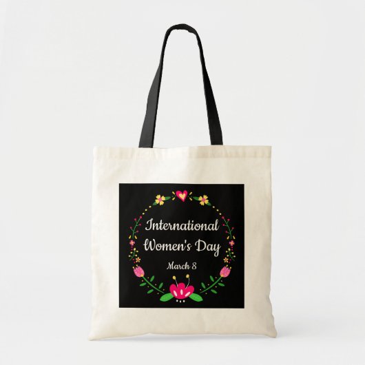Tote Bag Journée internationale des femmes florales (Devant)