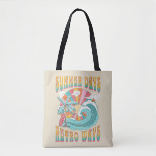 Tote Bag Jours d'été, rétro façons conception de texte