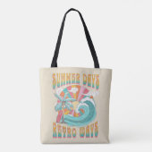 Tote Bag Jours d'été, rétro façons conception de texte (Dos)
