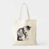 Tote Bag Jours du marché avec style Chat moderne (Dos)