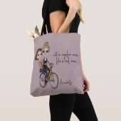Tote Bag Jovely Mom/Daughter on Bicycle Dessin "Maman Cool" (De près)