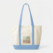Tote Bag Jovely Watercolor Beach Scene Custom Monogramme No (Devant)