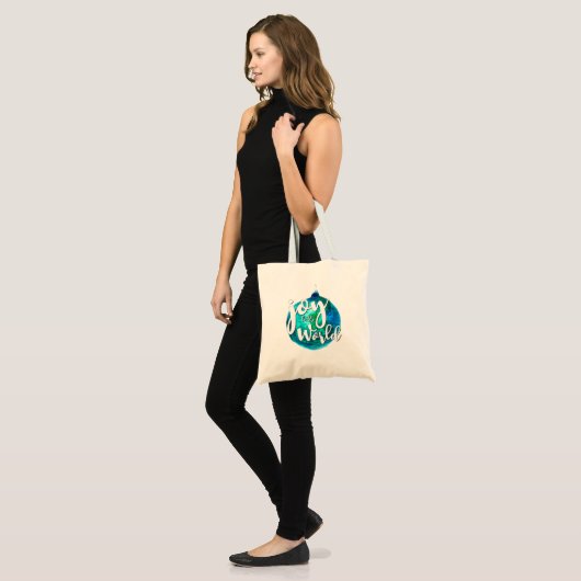 Tote Bag "Joy to the World" Globe, Noël, Custom (Devant (modèle))