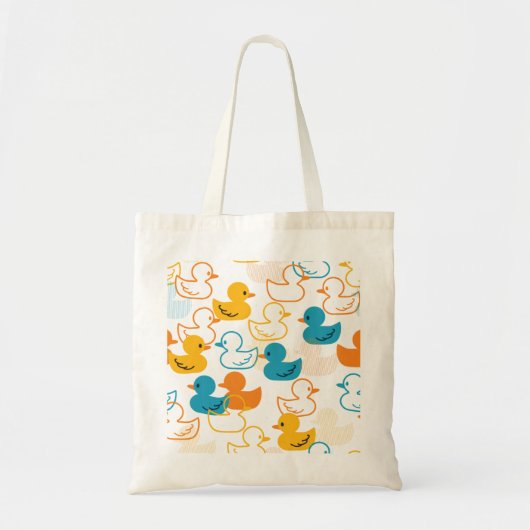 Tote Bag Joyeuse baignade une patte de canards Motif II (Devant)