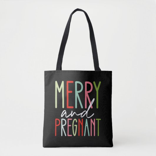 Tote Bag Joyeuse et enceinte Noël Maman Grossesse (Devant)