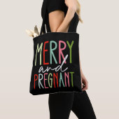 Tote Bag Joyeuse et enceinte Noël Maman Grossesse (De près)