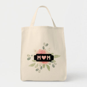 Tote Bag Joyeuse fête des mères maman l Floral mignon