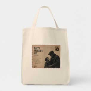 Tote Bag Joyeuse fête des pères Lettre vintage et grand-pèr