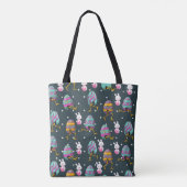 Tote Bag Joyeuse journée de Pâques - Drôle Lapin Souhaite M (Dos)