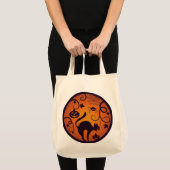 Tote Bag Joyeuse lanterne d'Halloween araignées et chauves- (Devant (produit))