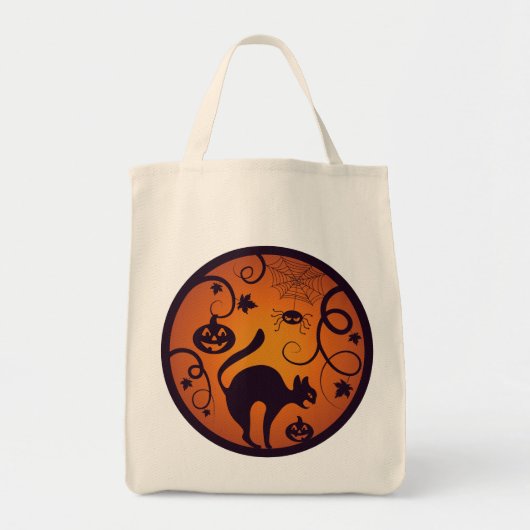 Tote Bag Joyeuse lanterne d'Halloween araignées et chauves- (Devant)