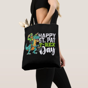 Tote Bag Joyeuse Saint-Patrick Pat T Rex Dinosaur