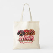 Tote Bag Joyeuse Saint-Valentin aux chiens Dachshund (Dos)