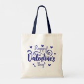 Tote Bag Joyeuse Saint-Valentin bleue (Dos)
