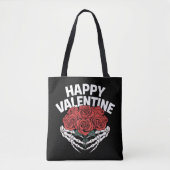 Tote Bag Joyeuse Saint-Valentin Même les os ont besoin d'am (Devant)