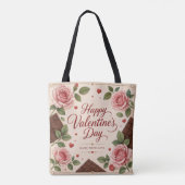 Tote Bag Joyeuse Saint Valentin Roses Roses Chocolats (Dos)