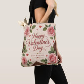 Tote Bag Joyeuse Saint Valentin Roses Roses Chocolats (De près)