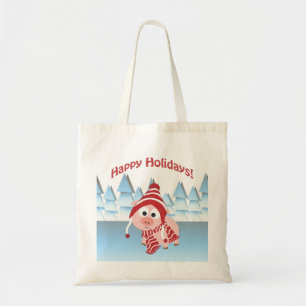 Tote Bag Joyeuses fêtes ! Cochon d'hiver
