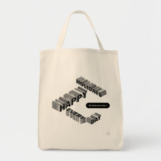 Tote Bag Joyeuses fêtes, noir & blanc