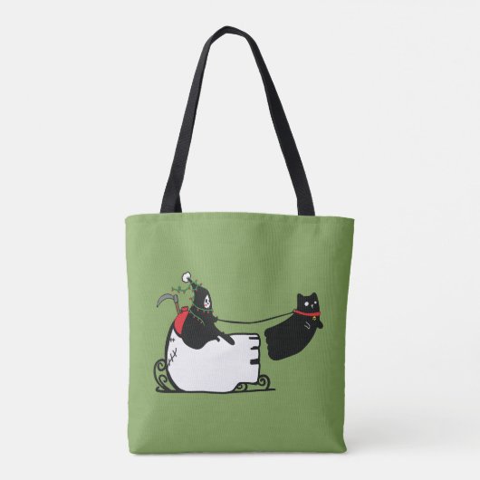 Tote Bag Joyeuses Fêtes Père Noël de Grim Reaper (Dos)