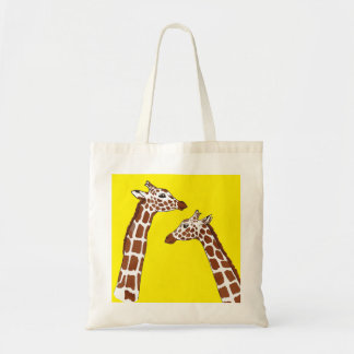 Tote Bag Joyeuses girafes sur Jaune