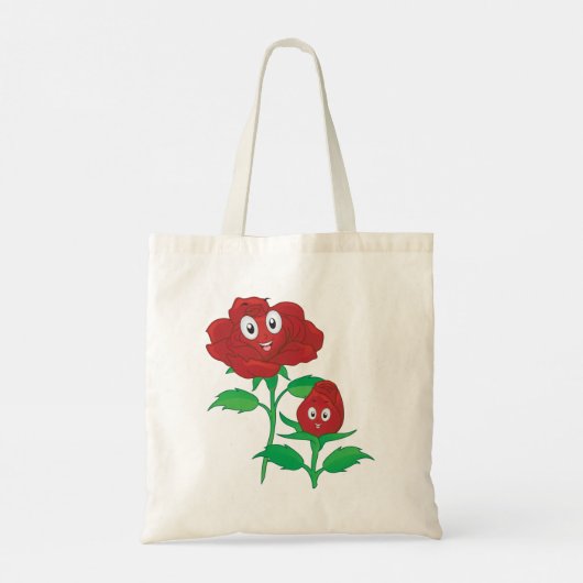 Tote Bag Joyeuses roses rouges (Dos)