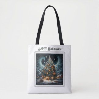 Tote Bag Joyeuses vacances Fourre-tout - Brown