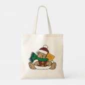 Tote Bag Joyeuses vacances Ours de Noël (Dos)