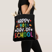 Tote Bag Joyeux 100e jour d'école enseignant élève (De près)